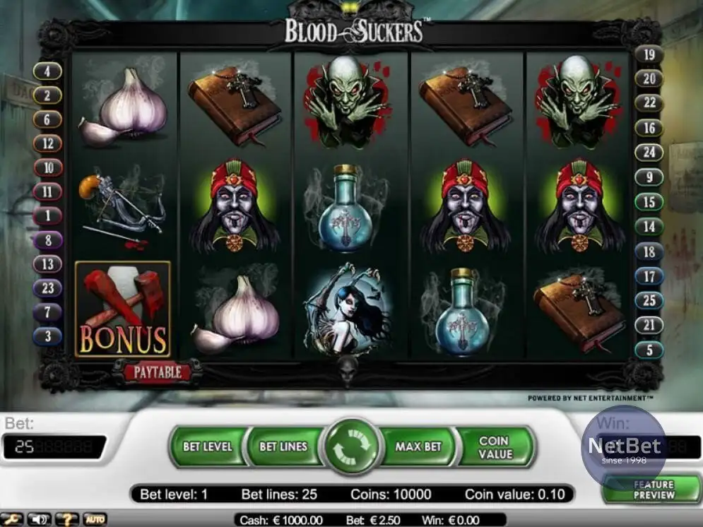 AvaBet онлайн казино предлагает слот Blood Suckers для комфортной игры